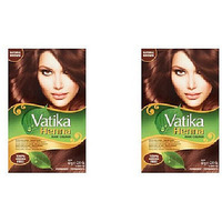 Pack of 2 - Vatika Henna Hair Colour Brown - 60 Gm (2.1 Oz)