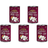 Pack of 5 - Jiva Organics Organic Coconut Milk Lite - 400 Ml (13.5 Fl Oz)