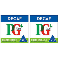 Pack of 2 - Pg Tips Decaf Biodegradable 70 Pyramid Bags - 203gm (8.9 Oz)