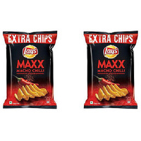 Pack of 2 - Lay's Maxx Macho Chilli Flavour Chips - 56 Gm (1.97 Oz)