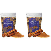 Pack of 2 - Jiva Organics Organic Cinnamon Flat - 200 Gm (7 Oz)