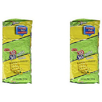 Pack of 2 - Britannia 50 50 Maska Chaska Crackers Family Pack - 13.12 Oz (372 Gm)
