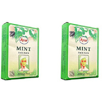 Pack of 2 - Ayur Herbals Mint Face Pack - 100 Gm (3.5 Oz) [50% Off]