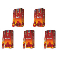 Pack of 5 - Cycle No 1 Gulab Agarbatti Incense Sticks - 120 Pc