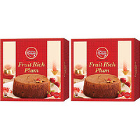 Pack of 2 - Daily Delight Fruit Rich Plum Cake - 700 Gm (24.7 Oz)