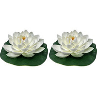 Pack of 2 - Plastic Lotus Flower Large - 8 In