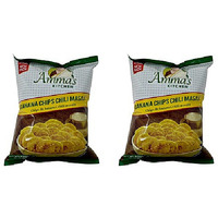 Pack of 2 - Amma's Kitchen Banana Chips Chilli Masala - 285 Gm (10 Oz)