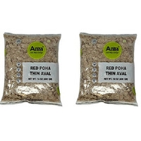 Pack of 2 - Aara Red Poha Thin Aval - 400 Gm (14 Oz)