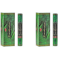 Pack of 2 - Hem Eucalyptus Incense Sticks - 11.4 Oz (323 Gm)