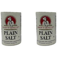 Pack of 2 - Chef's Quality Plain Salt - 737 Gm (26 Oz)