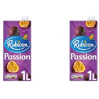 Pack of 2 - Rubicon Passion Fruit Juice No Sugar Added - 1 L (33.8 Fl Oz )
