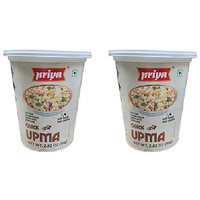 Pack of 2 - Priya Quick Upma Cup - 80 Gm (2.82 Oz)