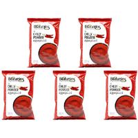 Pack of 5 - Brahmins Chilly Powder - 1 Kg (2.2 Lb)