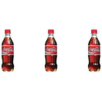 Pack of 3 - Coca Cola Original Taste Plastic Bottle - 16.9 Fl Oz (500 Ml)