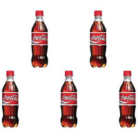 Pack of 5 - Coca Cola Original Taste Plastic Bottle - 16.9 Fl Oz (500 Ml)