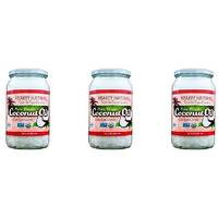 Pack of 3 - Hearty Naturals Pure Virgin Coconut Oil - 887 Ml (30 Fl Oz)
