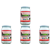 Pack of 4 - Hearty Naturals Pure Virgin Coconut Oil - 887 Ml (30 Fl Oz)