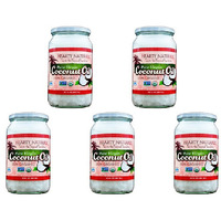 Pack of 5 - Hearty Naturals Pure Virgin Coconut Oil - 887 Ml (30 Fl Oz)