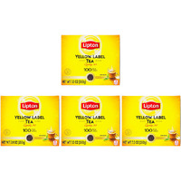 Pack of 4 - Lipton Yellow Label 100 Teabags - 200 Gm (7 Oz)