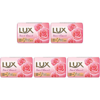 Pack of 5 - Lux Soft Glow Rose & Vitamin E Bath Soap - 150 Gm (5.2 Oz)