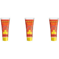 Pack of 3 - Vicco Turmeric Vanishing Cream With Sandalwood Oil - 15 Gm (0.53 Oz)