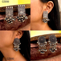 COMBO OF 2 Limited Edition - Traditional Jhumka, Elegant, Unique, Indian & Pakistani Jewelry, Party and Casual Wear, Handmade Silver Jhumki