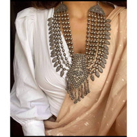 Multilayer oxidised antique necklace, Indian ethnic jewelry, multistrand necklace, SLA necklace, boho jewelry, tribal necklace, Handmade