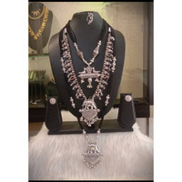 Kolhapuri Oxidised Set Of 5, Mangalsutra, Handmade Antique Jewelry, Temple Jewelry, Indian Jewelery,German Silver Necklace,Oxidised Necklace