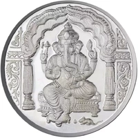 999 Pure Silver Ganesh Ji Coin - 2.5 Gm (15 Mm)