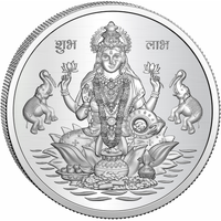 999 Pure Silver Laxmi Ji Coin - 2.5 Gm (15Mm)