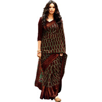 MAHATI Linen Silk Sarees with Stitched Blouse (Size: XL)