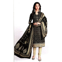 MAHATI Black   cotton unstitched Salwar suits