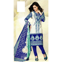 MAHATI White   cotton  Salwar suits (Size: M)