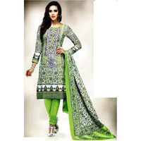 MAHATI Green   cotton  Salwar suits (Size: L)