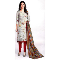 MAHATI Grey   cotton  Salwar suits (Size: L)