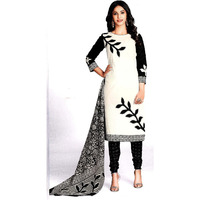 MAHATI White   cotton  Salwar suits (Size: L)