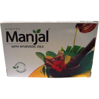 (4 Bars) Manjal Soap Ayurvedic Oils W/ Neem Turmeric Hibiscus Sand - 70 Gm Each