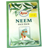 2 Pack Ayur Neem Face Pack Powder Antiseptic Soothes Skin Heals Pimples - 100 Gm