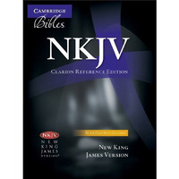 NKJV Clarion Reference Bible, Black Calf Split Leather, NK484:X [Leather / fine bindi]