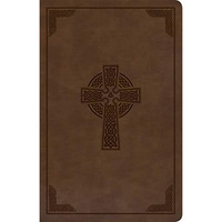 KJV Large Print Personal Size Reference Bible, Brown Celtic Cross LeatherTouch [Unknown]