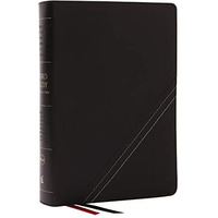 NKJV, Word Study Reference Bible, Bonded Leather, Black, Red Letter, Comfort Pri [Leather / fine bindi]