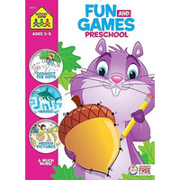 School Zone Fun and Games Preschool Activity Workbook [Perfect Paperback]