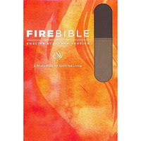 ESV Fire Bible, Flexisoft (Red Letter, Imitation Leather, Slate/Charcoal): Engli [Leather / fine bindi]