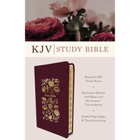 Kjv Study Bib Indexed Crimson Bouquet    [CLOTH               ]