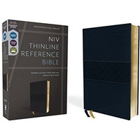 NIV, Thinline Reference Bible (Deep Study at a Portable Size), Leathersoft, Navy [Leather / fine bindi]