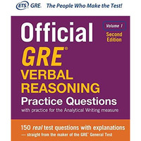 Official GRE Verbal Reasoning Practice Questions, Second Edition, Volume 1 [Paperback]