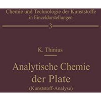 Analytische Chemie der Plaste (Kunststoff-Analyse) [Paperback]