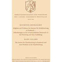 Aufgaben und Probleme des Instituts f?r Kohleforschung in Frankreich, Anforderun [Paperback]