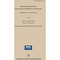 Die Entwicklung des Weltluftverkehrs bis 1957/58 [Paperback]