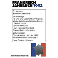 Frankreich-Jahrbuch 1993: Politik, Wirtschaft, Gesellschaft, Geschichte, Kultur [Paperback]